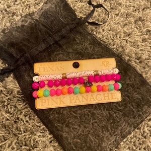 Panache Beaded Bracelet Set - pink